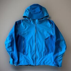 Arc'teryx Gore Tex Jacket Medium Blue Hooded Full Zip Parka Recco Parka